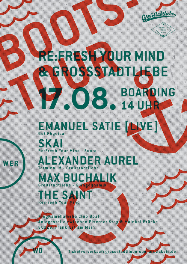 Plakat ReFresh Your Mind meets Gro·stadtliebe Open Air -13- AT SEA